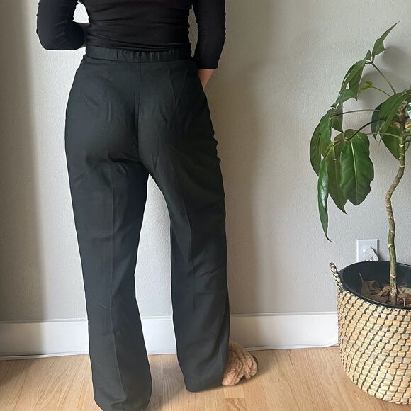 vtg 90s pendleton black pleated trousers straight leg pockets Large 29" waist - Picture 8 of 8